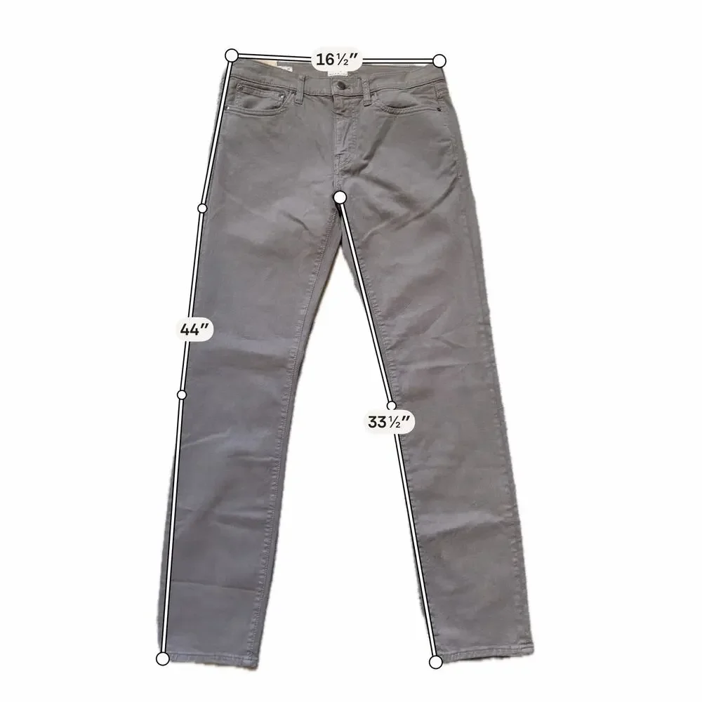 NWT J.Crew 484 Slim Fit Five Pocket Pants Men’s 32x34 Brown Stretch Chino AZ963